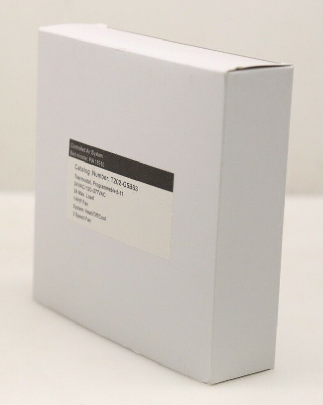 Controlled Air System T202-G5B63 Programmable Thermostat 5-11 1/4HP Fan - New gallery