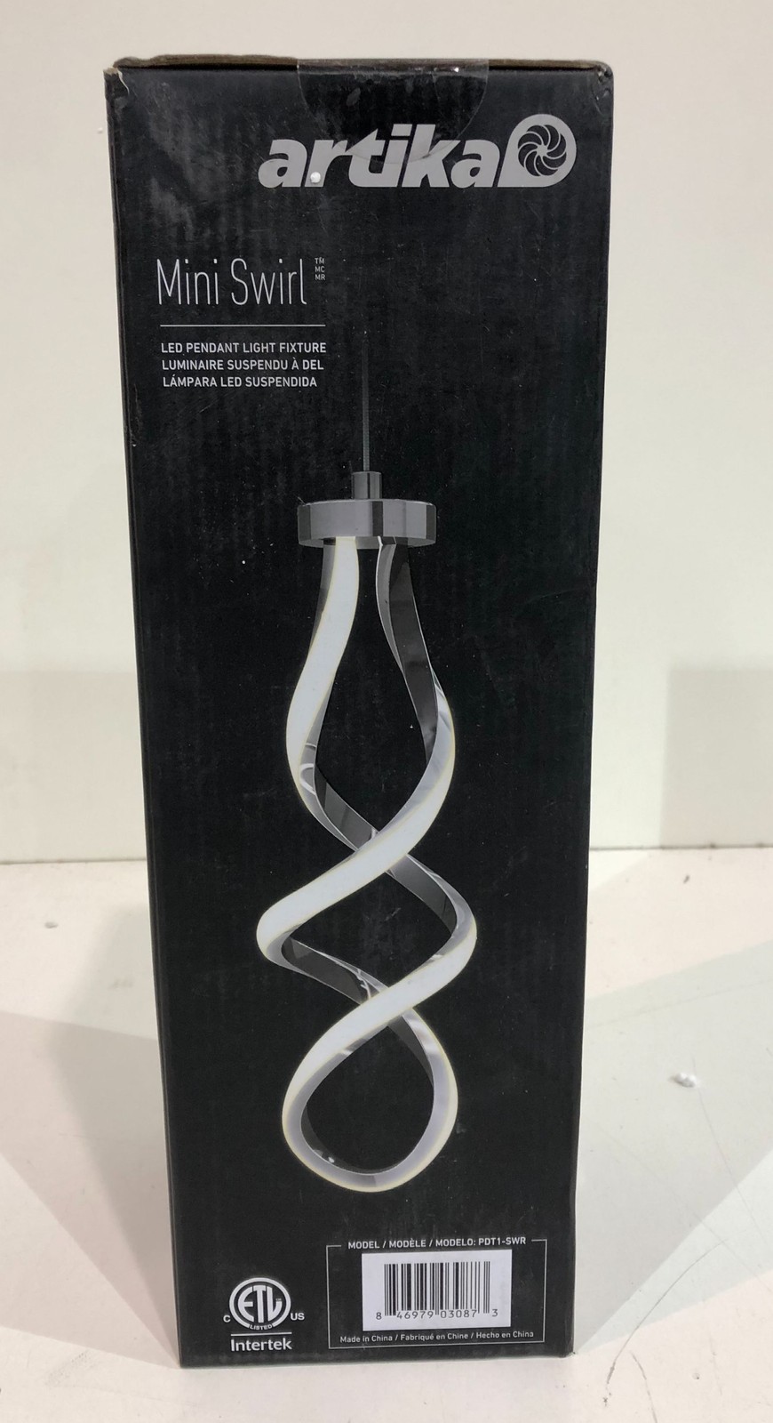 Artika Swirl 13-Watt Integrated LED Chrome Mini Pendant New (OPEN) gallery