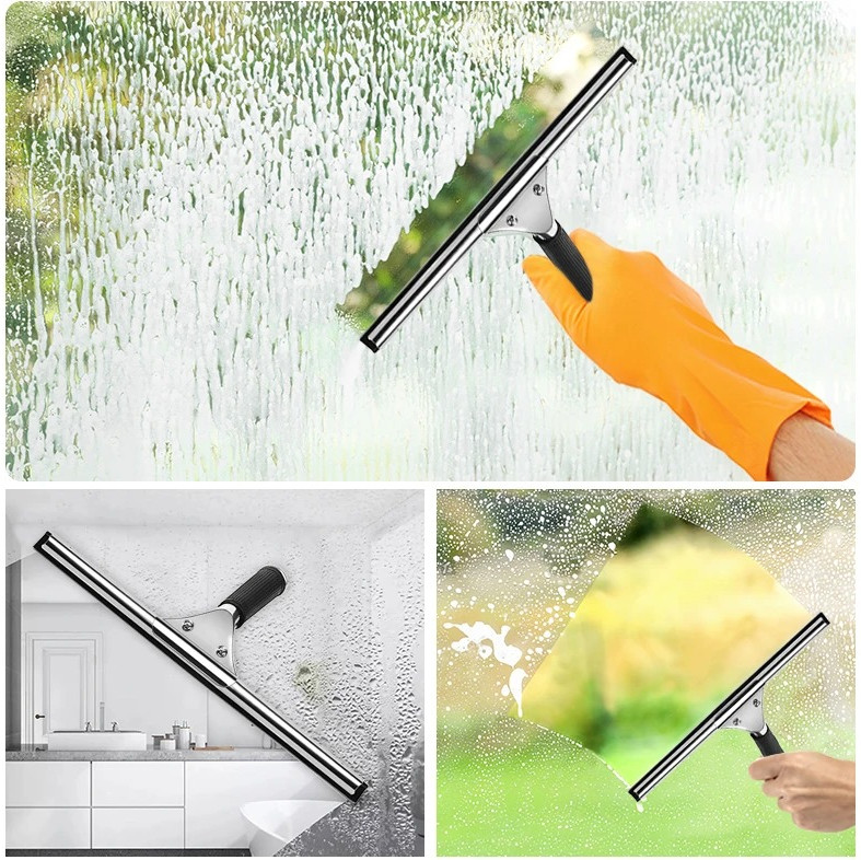 1pcs Glass Cleaning Squeegee Window Wiper 25/35/45cm Rubber Blade Cleaner - NEW gallery