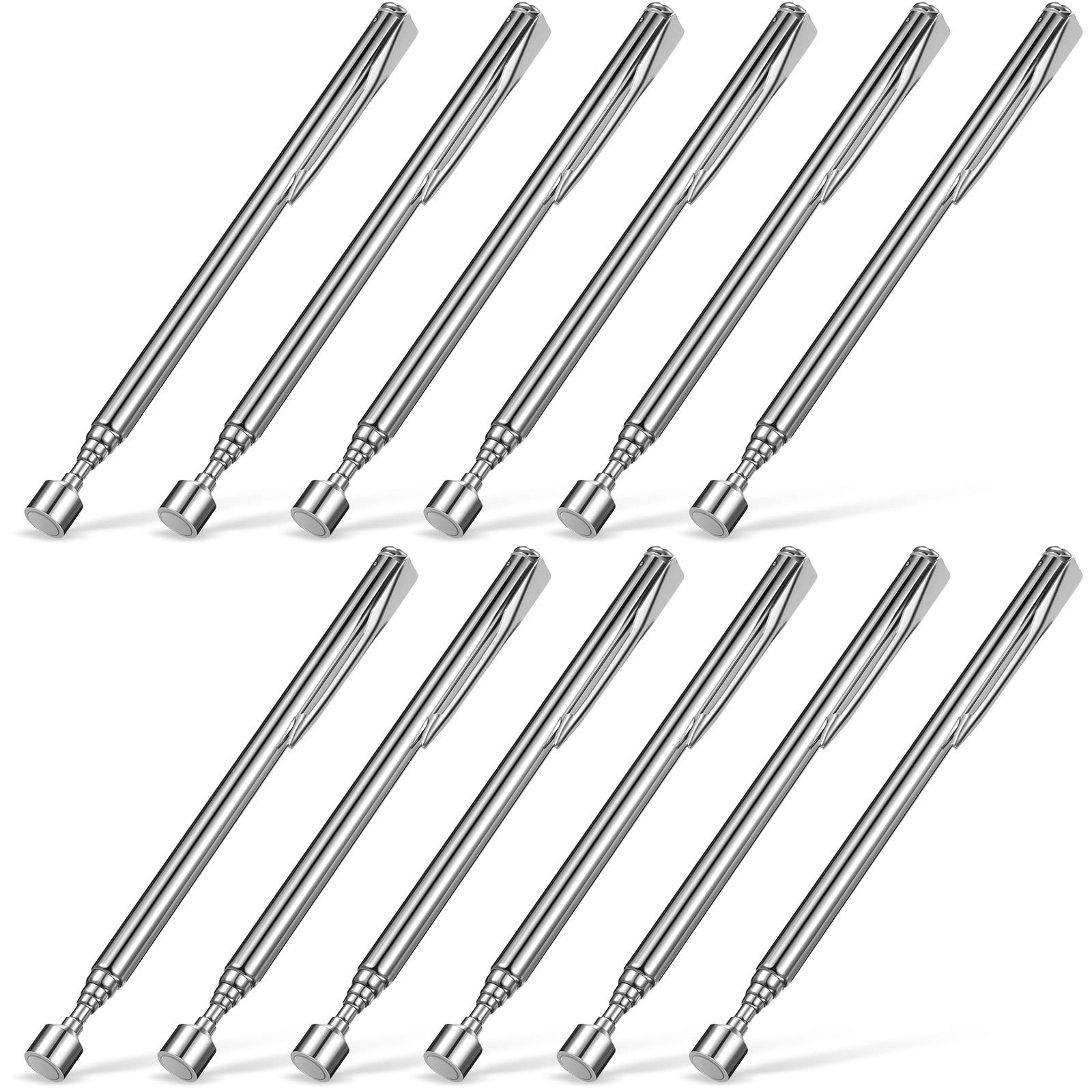 12 Pieces Telescoping Magnet Pickup Tools in 2 Lb Magnetic Stick silver gallery