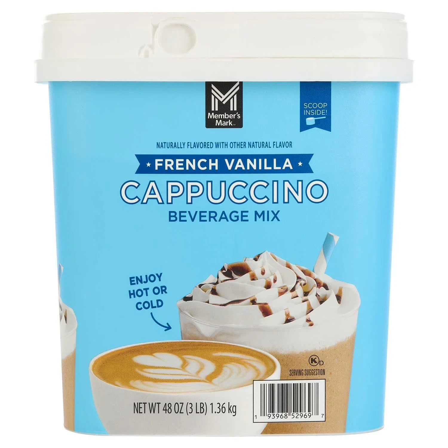 3 Pack - Member'S Mark French Vanilla Cappuccino Beverage Mix, 48 Oz. gallery