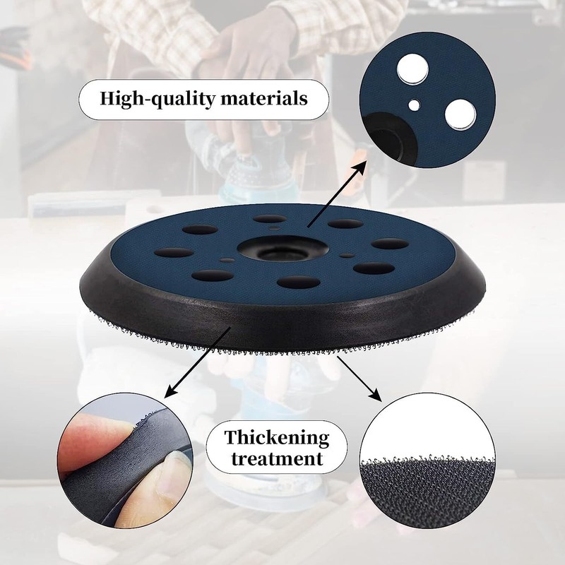 5 inch Orbital Sander Replacement Pad Hook Loop for Dewalt, Makita, Porter Cable gallery
