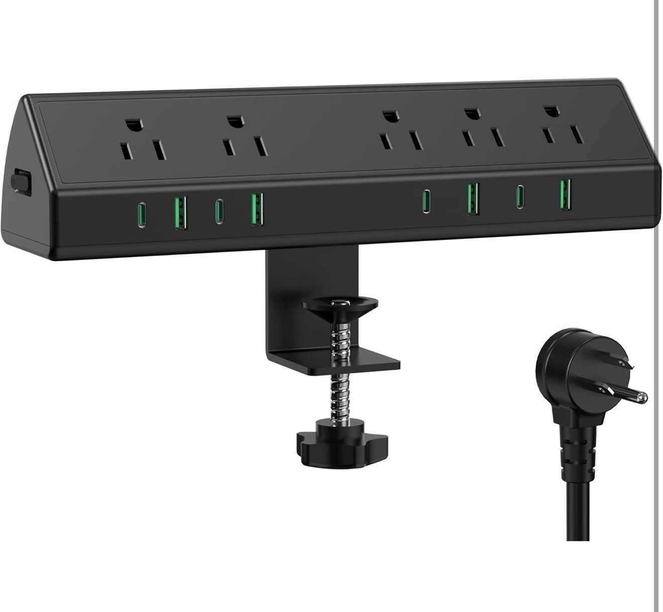 Charging Station Desk Clamp Power Strip,4 PD USB-C Ports,5 AC Outlets Surge gallery