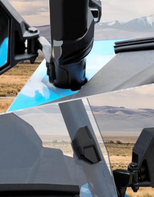 2PCS Windshield Clamp Kit Compatible with RZR for Polaris Ranger 1000 900 XP gallery
