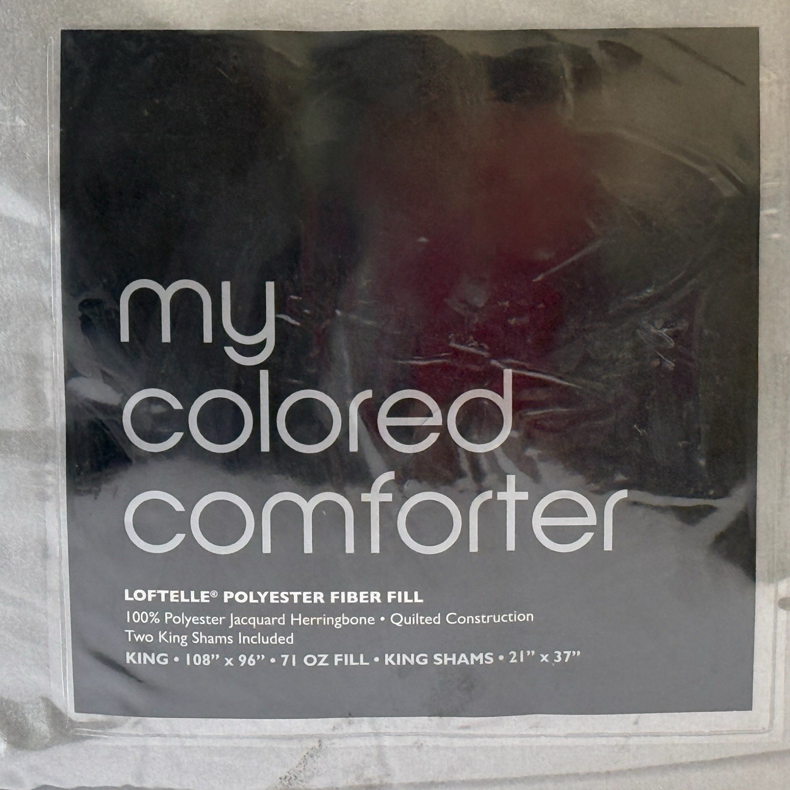 Department Store Loftelle My Colored KING Comforter + 2 Shams Set GRAY gallery