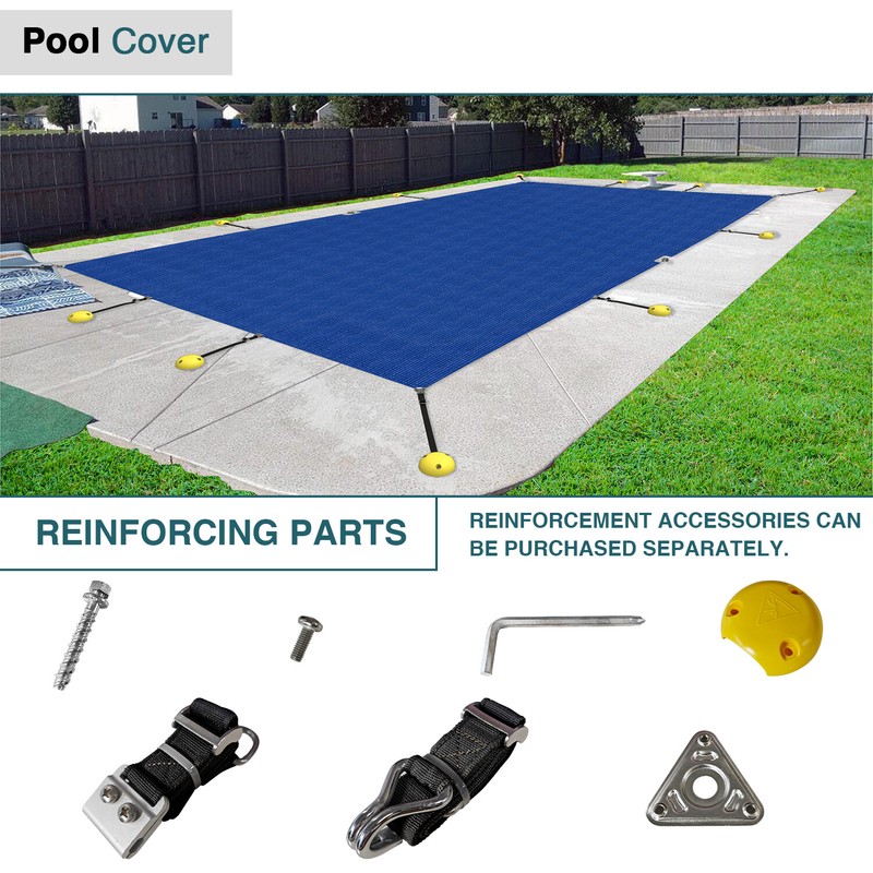 Winter Rectangle Inground Swimming Pool Heavy Duty Safety Cover Blue Customize gallery