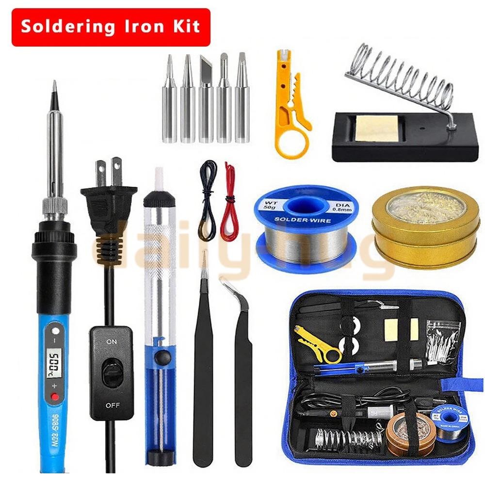 80W Electric Soldering Iron Welding Gun Tool Kit Solder Wire Desoldering Pump gallery