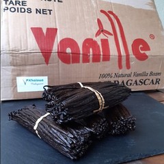 Khaloua Bourbon Vanilla Beans 15 Pcs Madagascar 17-19 cm Grade A Whole Pods 50 g