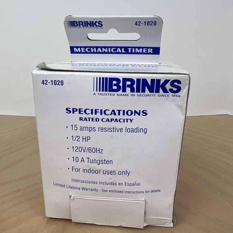 Brinks 42-1020 Mechanical Timer Grounded Plug 120V For Indoor Use Only NEW gallery
