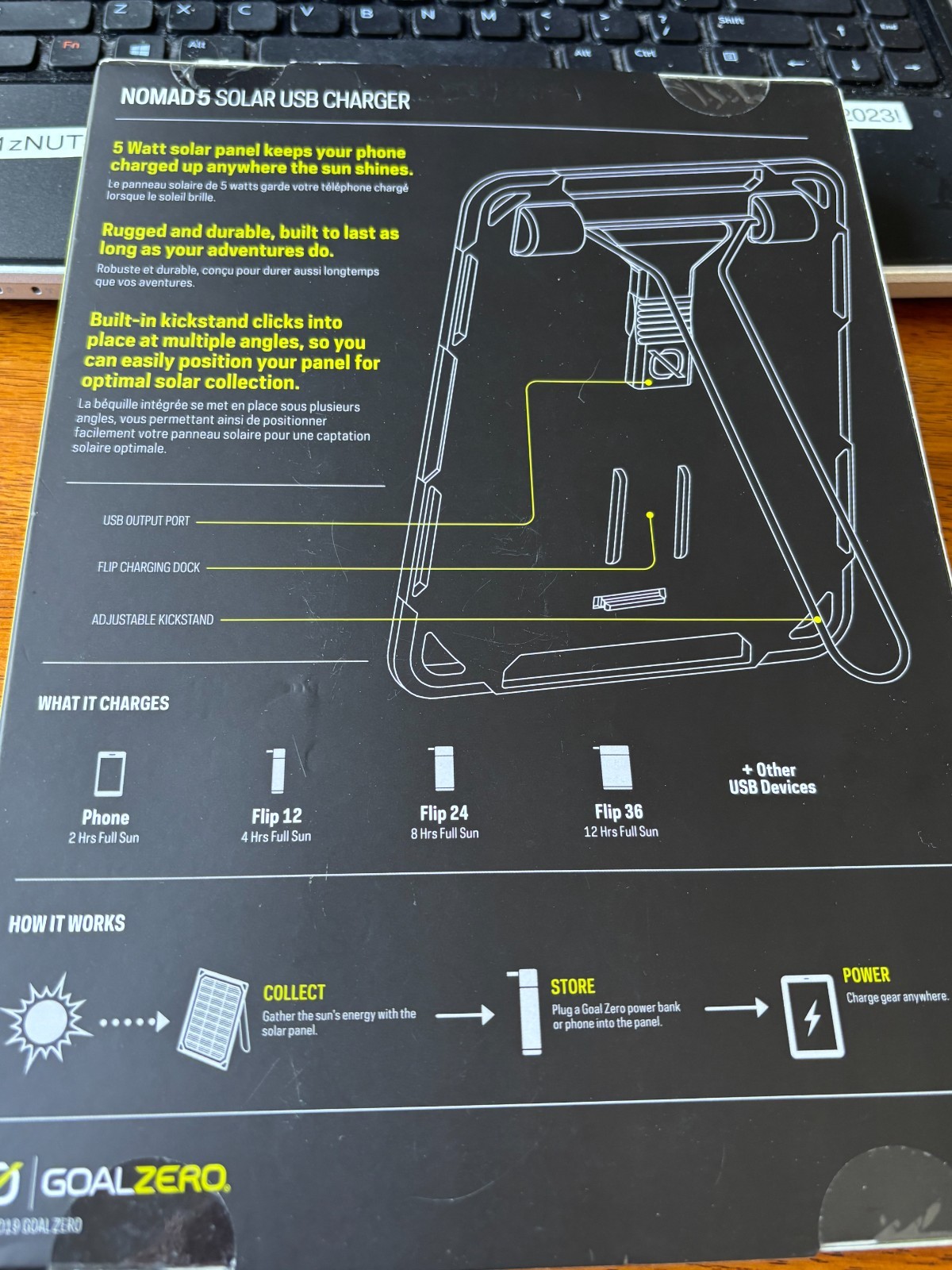 Goal Zero Nomad 5 Solar Panel Portable Charger NEW sealed package gallery