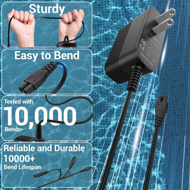 25.2V Charger for Automatic Robotic Pool Vacuum Cleaner - Replacement Power Cord gallery
