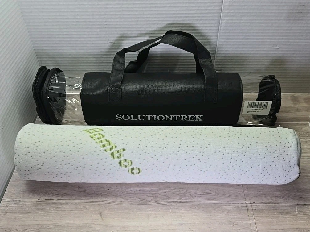 Bamboo Neck Pillow SolutionTrek Cervical Neck Pillow Cilinder With Travel Bag gallery