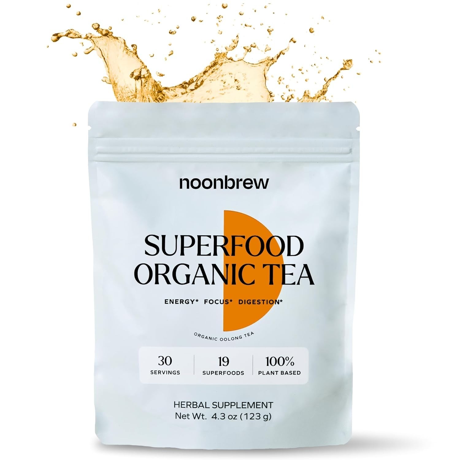 NoonBrew Oolong Mushroom Tea – Natural Energy, Focus & Mood Support, 30 Servings gallery