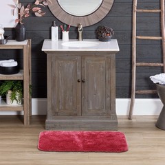 Mohawk Home Goliath Machine Washable Bath Mat 20 X 24 Contour Berry Azbig 250