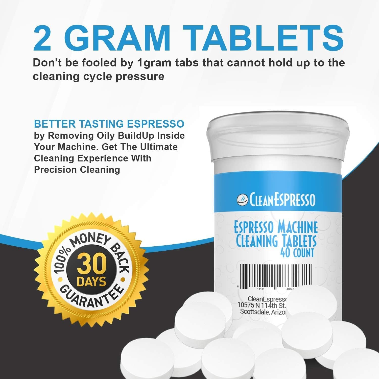 Compatible 2 Gram Cleaning Tablets for Espresso Machines 40 Cleaning Tablet... gallery