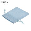 25Pcs Drawstring Burlap Gift Bags 3" x 4" Linen Sack Jewelry Pouches Blue gallery