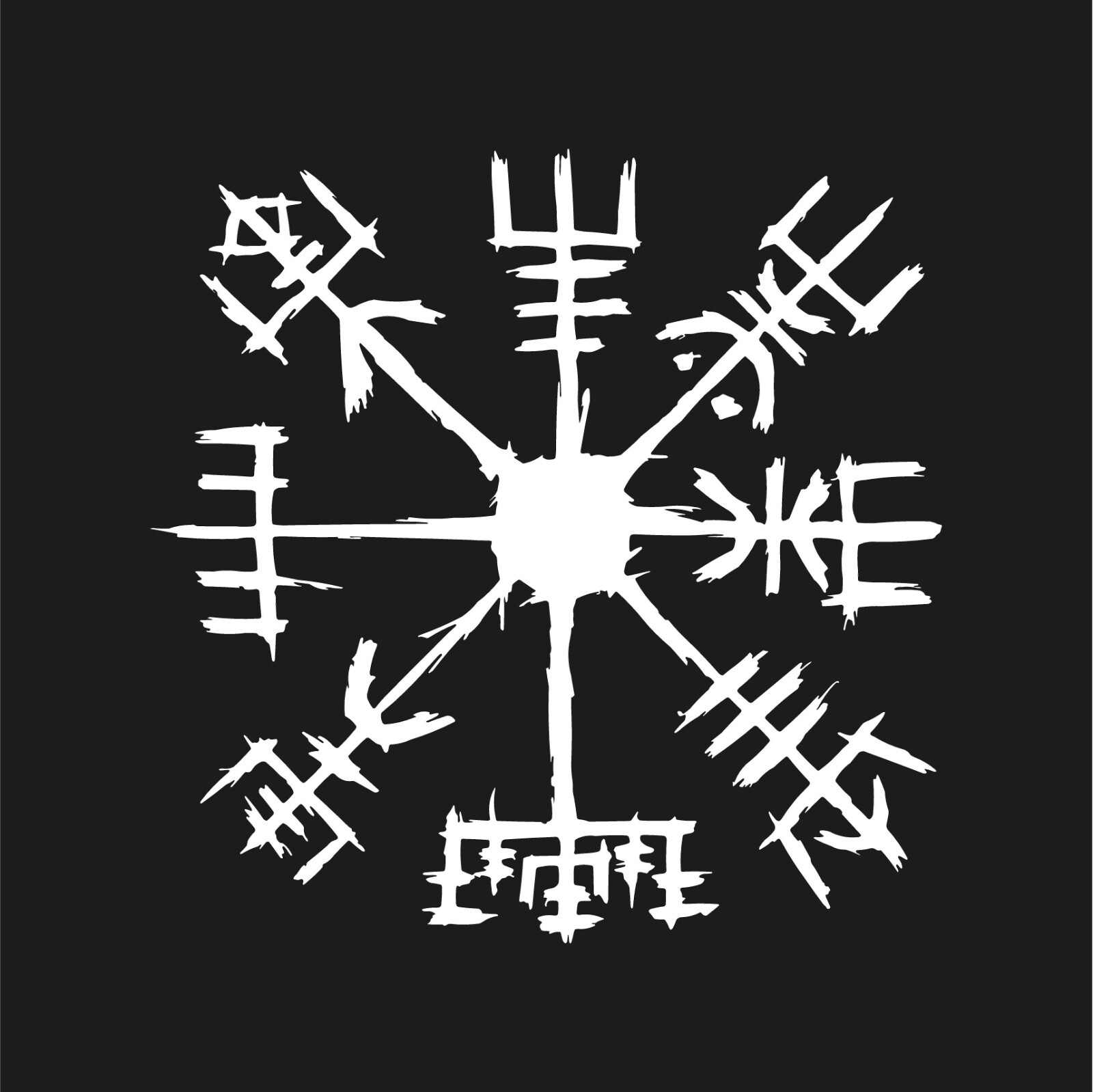 Distressed Viking compass Symbol vinyl decal Viking Nordic Sticker gallery