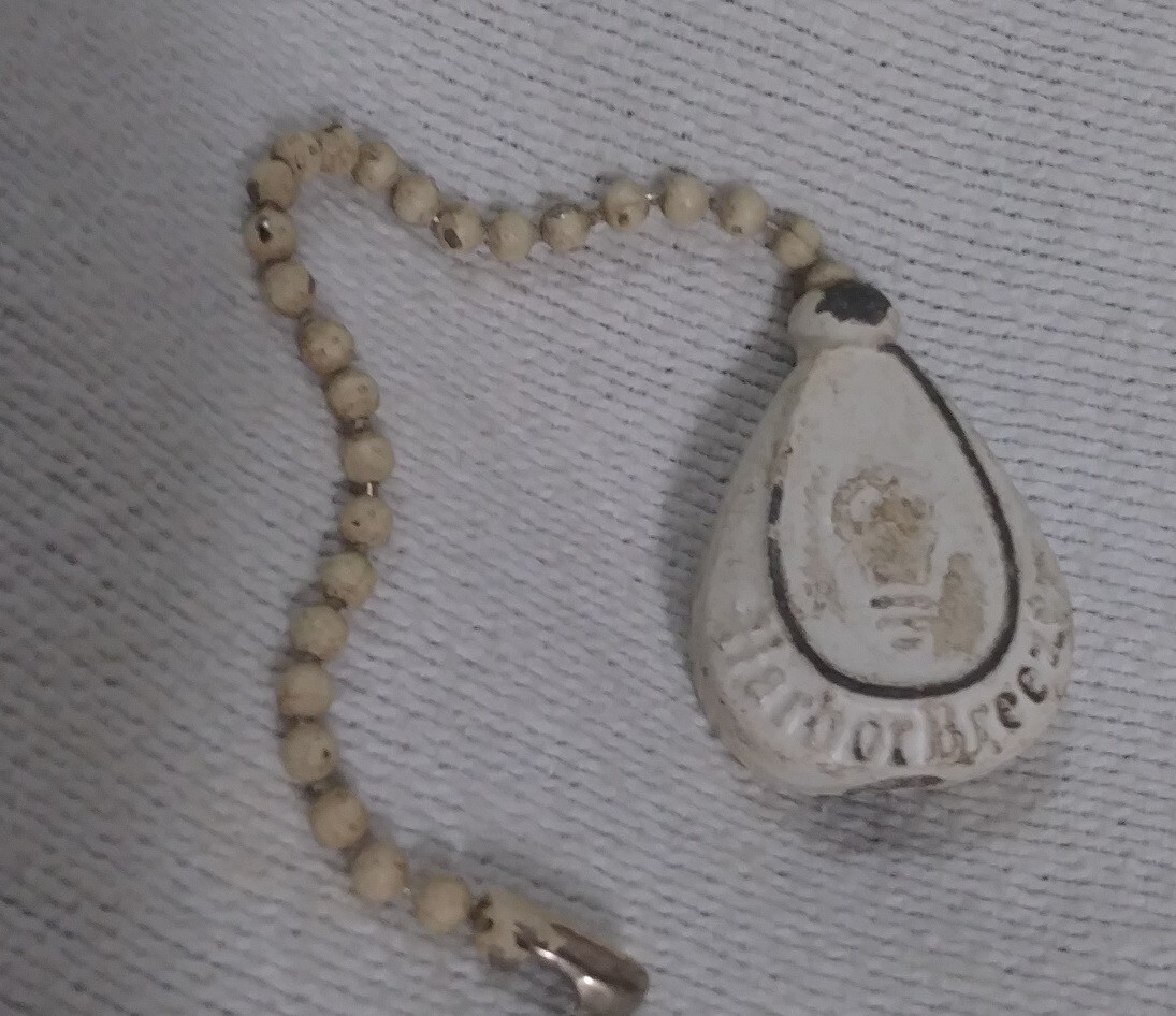 Vintage Harbor Breeze Ceiling Fan Light Pull Chain Embossed Lightbulb Icon gallery