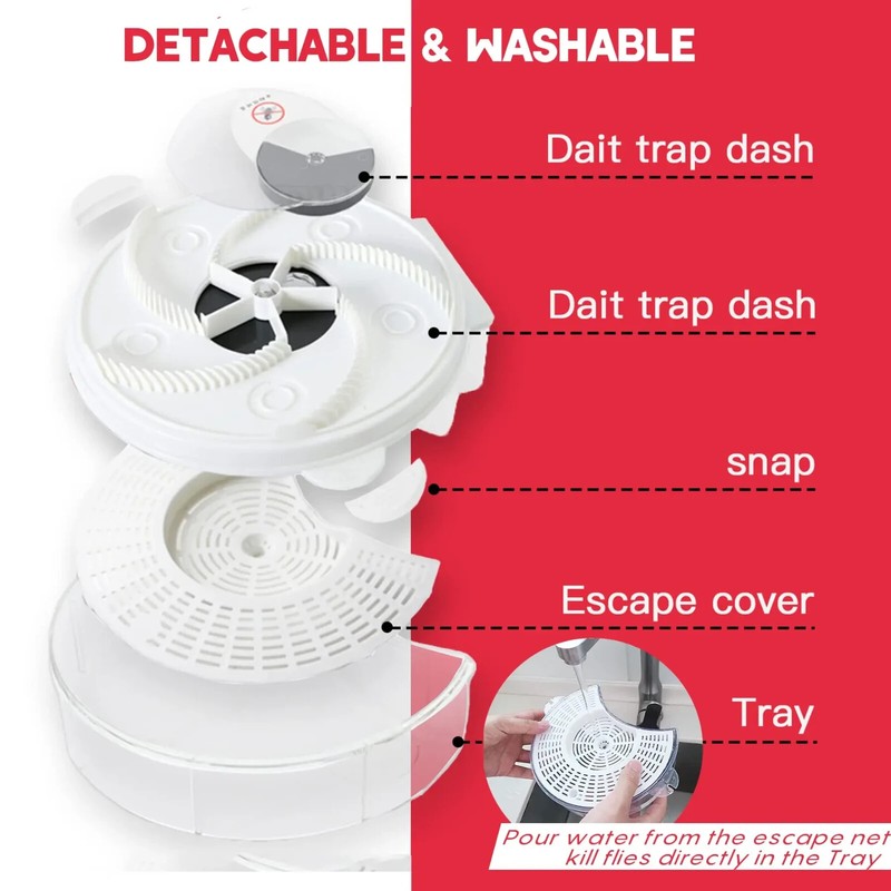 Electric Fly Trap Automatic Fly Catcher Rotating Fly Pest Repellent Kitchen Tool gallery