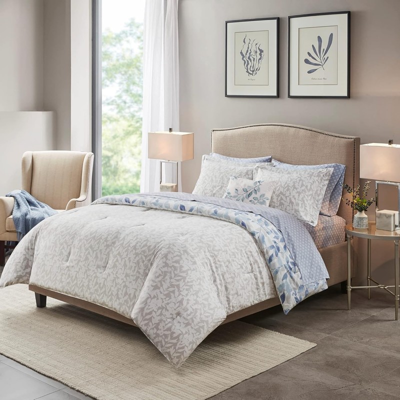Essentials Cozy Bed in a Bag Reversible Comforter W/ Complete Sheet Set Modern gallery