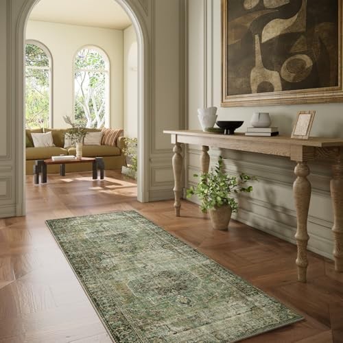 Machine Washable Kitchen Runner Rug: 2'6"x8' Hallway Rug Non Slip Low-Pile gallery
