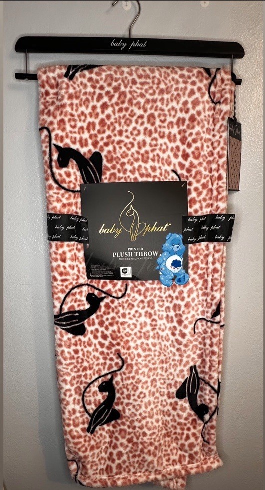 Baby Phat Pink Leopard Print Throw Blanket 50 INX 60 IN (127 CM X 152 CM) gallery
