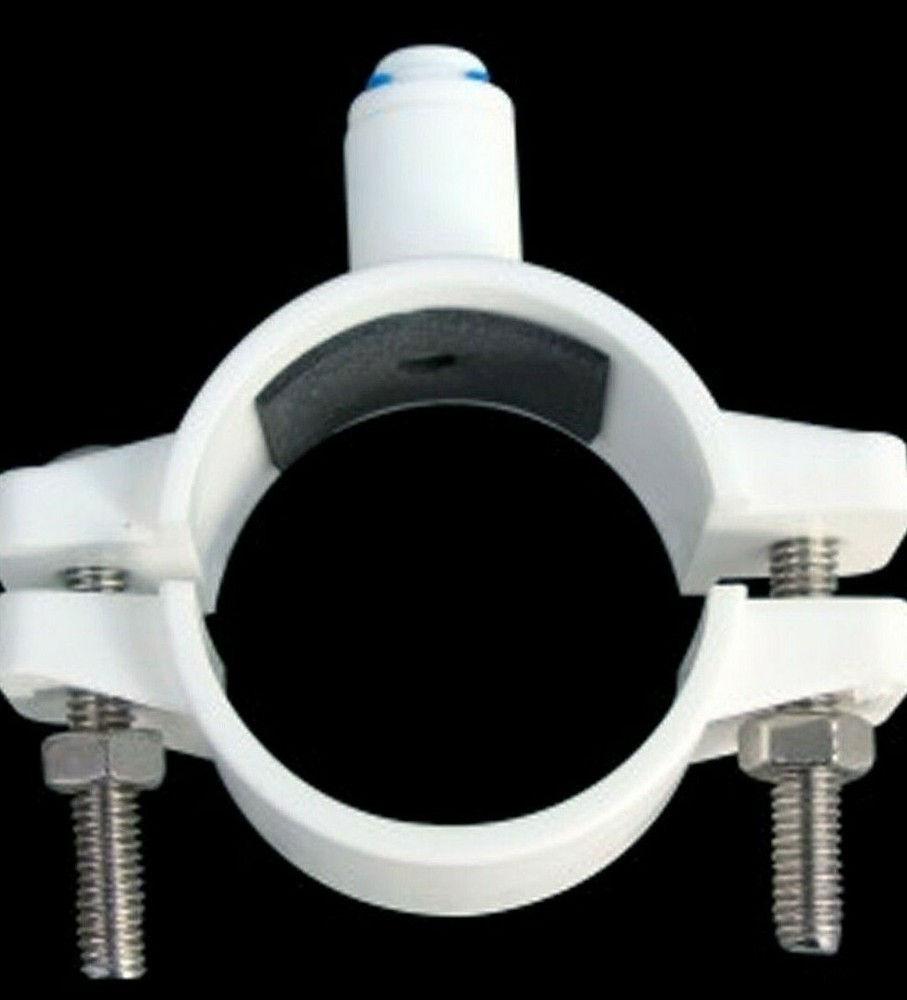 1/4" Drain Saddle Valve Clamp for RO Systems, 1/4" Quick fit Connector
