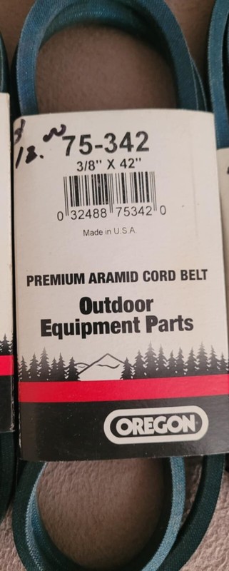 Oregon Replacement 3/8" Width Belts by Size gallery