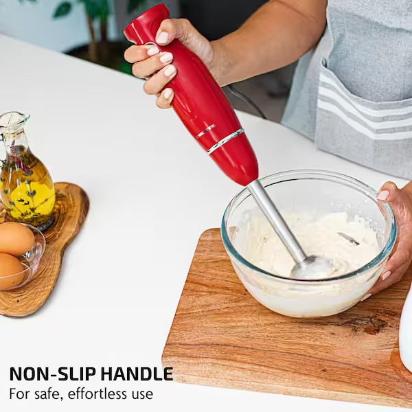 Immersion Electric Hand Blender with Stainless Steel Blades, RED HS560W gallery