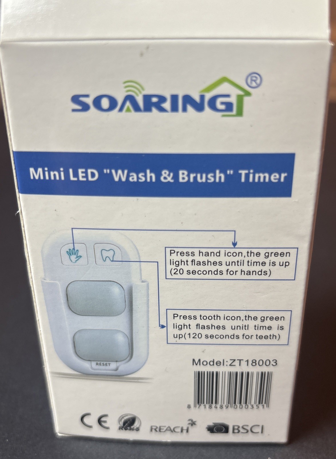 Wireless Battery Powered Timer for Kids - 2 Minutes Teeth Brush, 20 Seconds Hand gallery