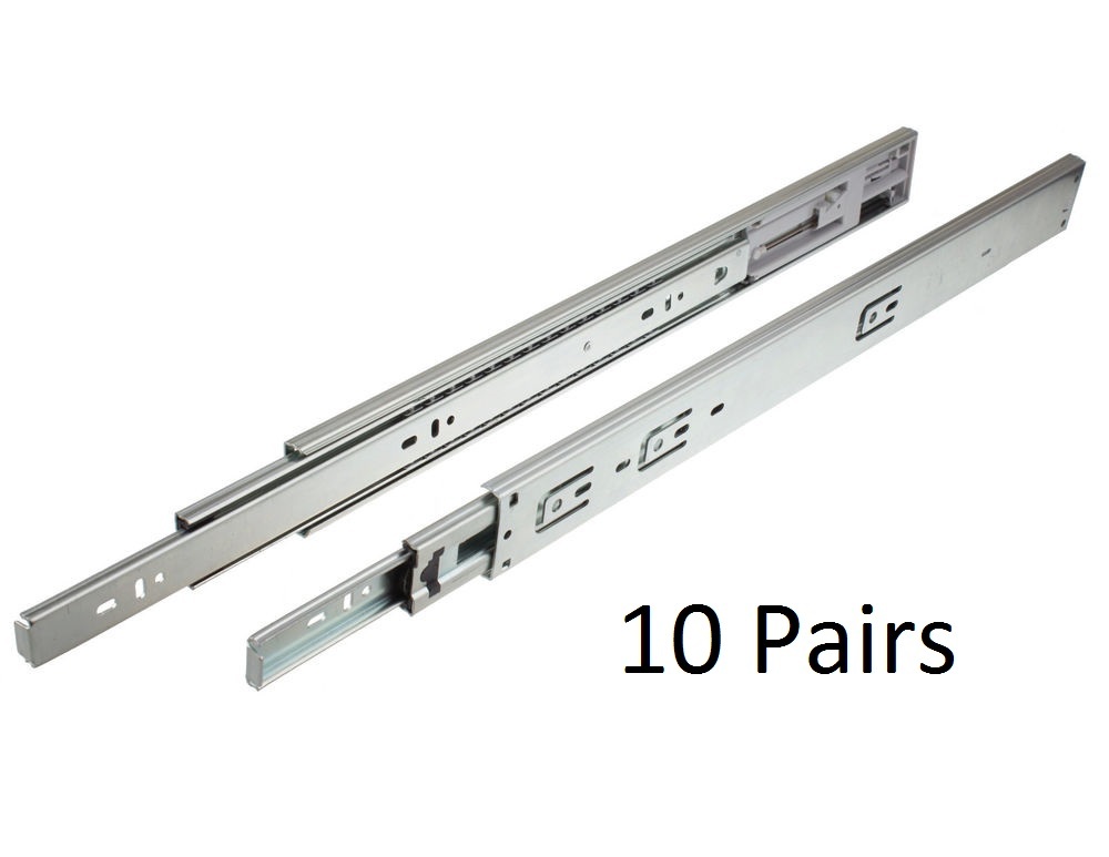 Ball Bearing Full Extension 12"-22" Soft Close Drawer Slides 10 Pairs Value Pack gallery