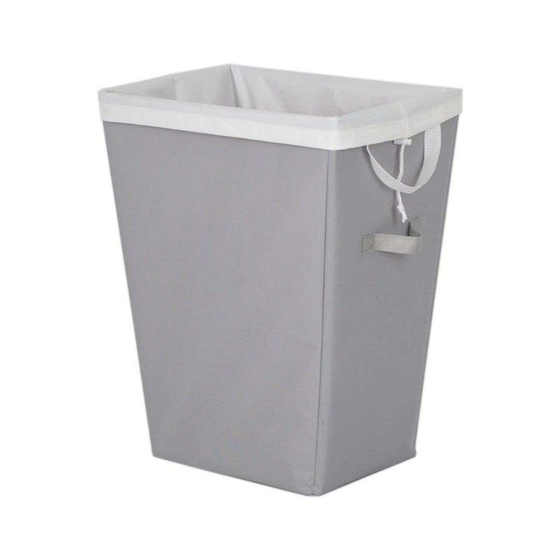 Slim Rectangle Laundry Hamper with Removable Liner and Carrying Handles Gray gallery