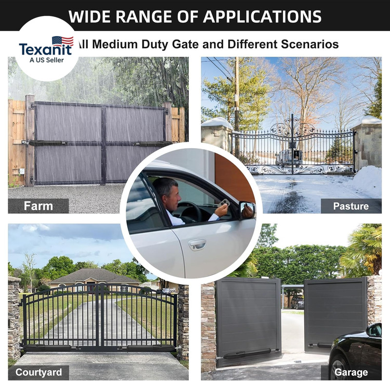 C01 Automatic Gate Opener with Remote Complete Kit for Swing Gate up to 440Lb 12 gallery