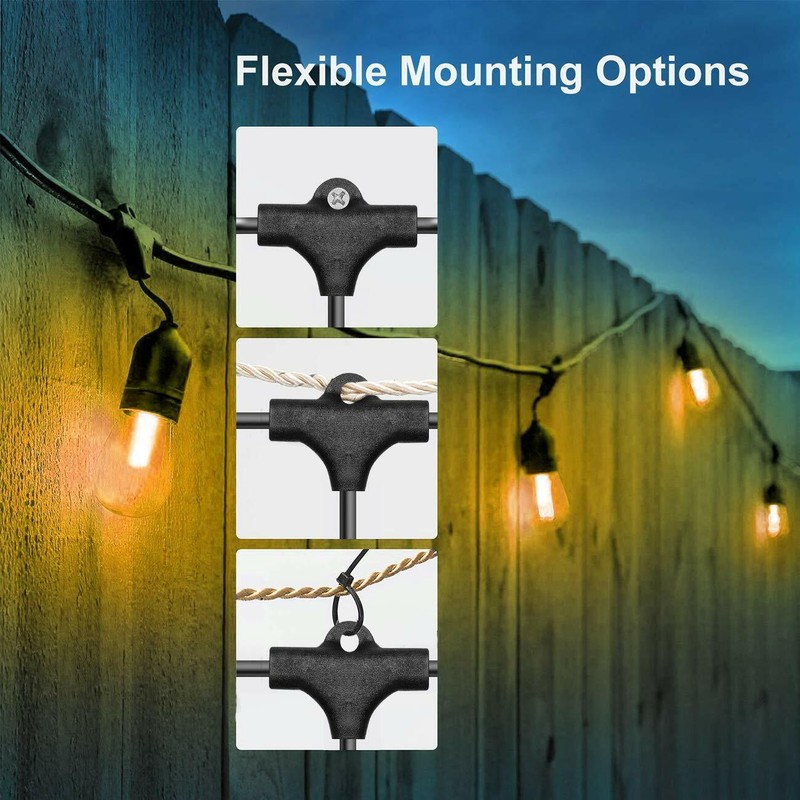 48FT Outdoor Solar LED String Light Weatherproof for Patio Garden Party Deckyard gallery