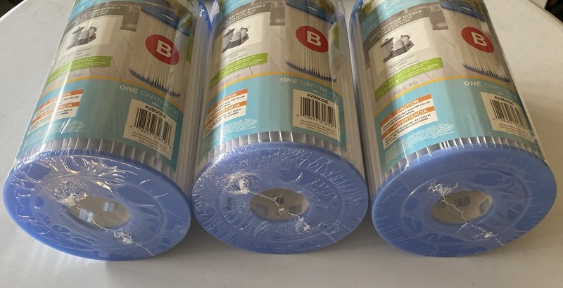 Intex #29005E Filter Type B Replacement Pump Cartridge 3-Pack NIB gallery