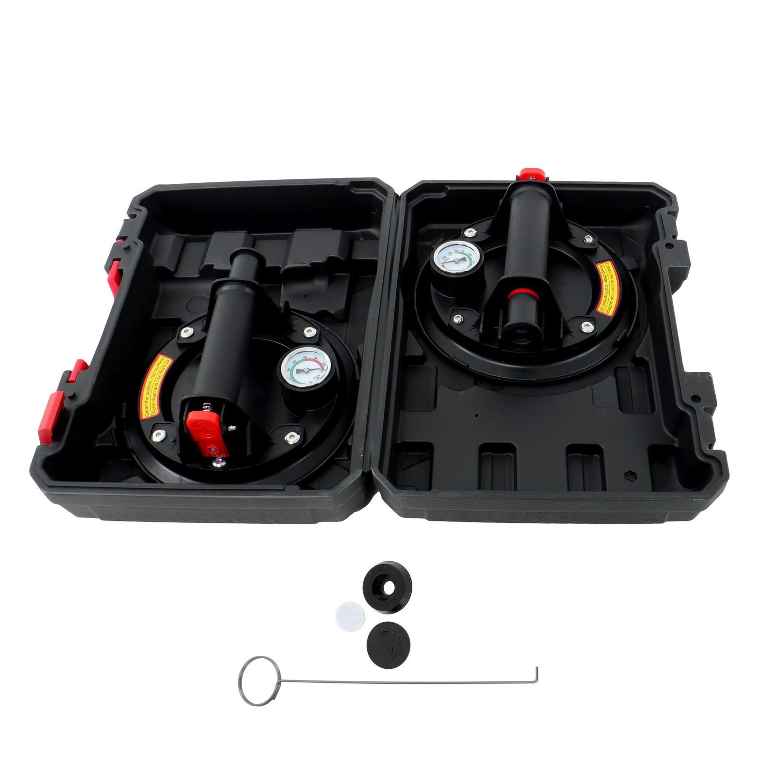 2 Pack Glass Suction Cups 8" 440 lb Load Capacity with Pressure Gauge gallery