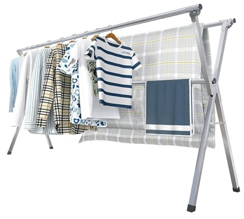Clothes Drying Racks, Heavy Duty Stainless Steel Clothes Standing 94 inch gallery