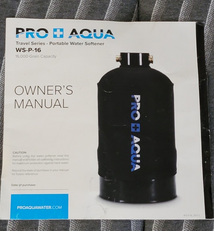Pro Aqua Portable RV Water Filter/Softener 16,000 Grain System WS-P-16 gallery