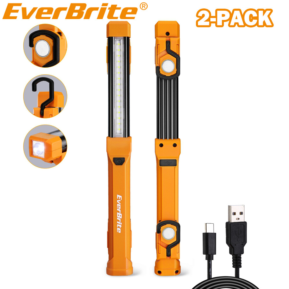 EverBrite 2-PACK 1000LM LED Work Light Rechargeable Work Light 4 Lighting Modes gallery