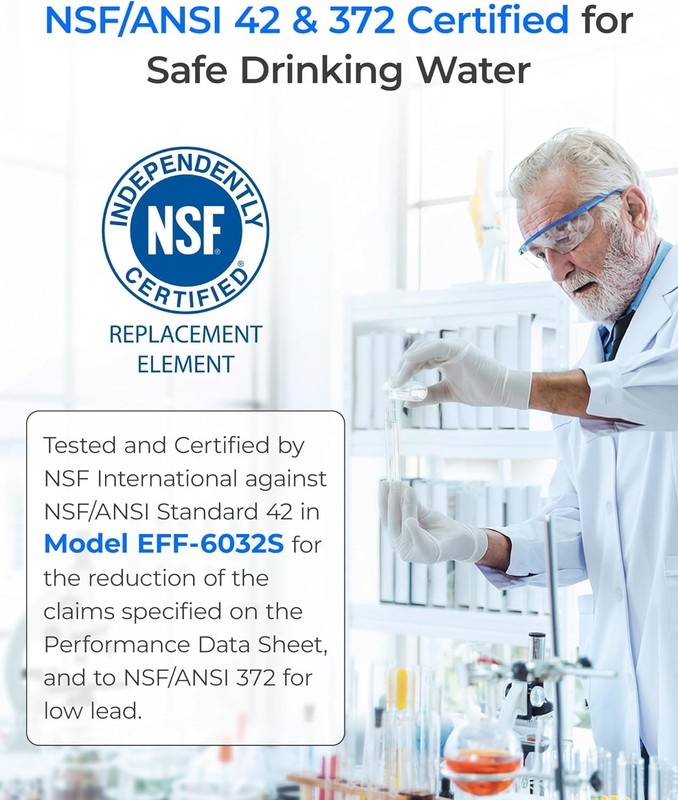 Waterdrop Refrigerator Water Filter, Replacement for LG® LT700P®, Pack of 4 gallery