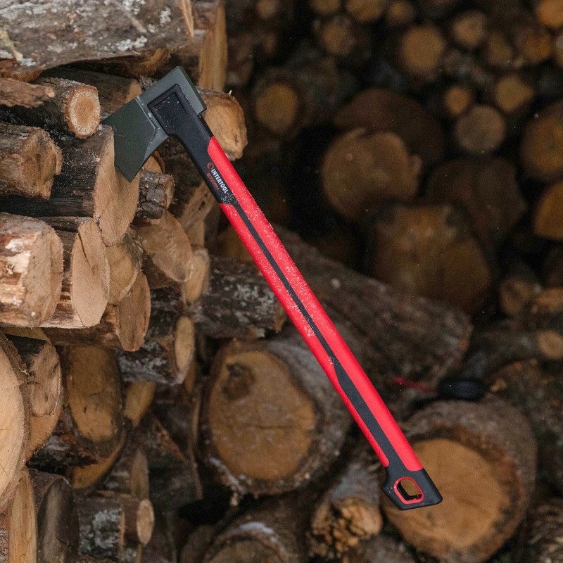 INTERTOOL 3 lbs Mid-Size Wood Chopping Axe, 24-inch Felling Ax STORM HT08-0293 gallery