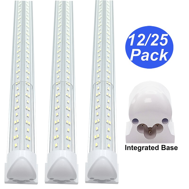 12/25PC 8FT 144W Led Tube Light T8 Integrated 6Row 8 Foot LED Shop Light Fixture gallery
