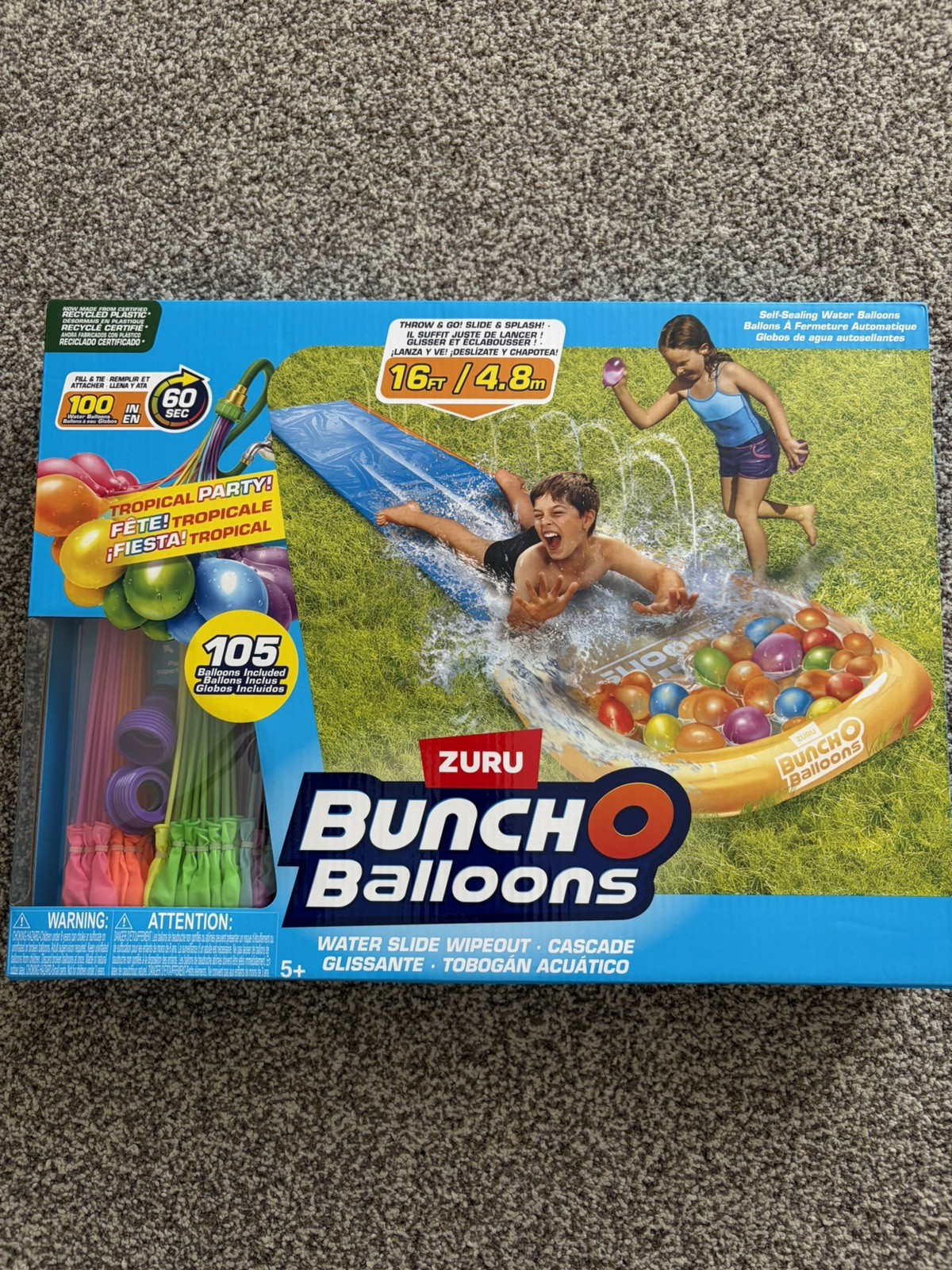 Zuru Bunch O Balloons Tropical Party Water Slide Wipeout 100 Quick-Fill Balloons gallery