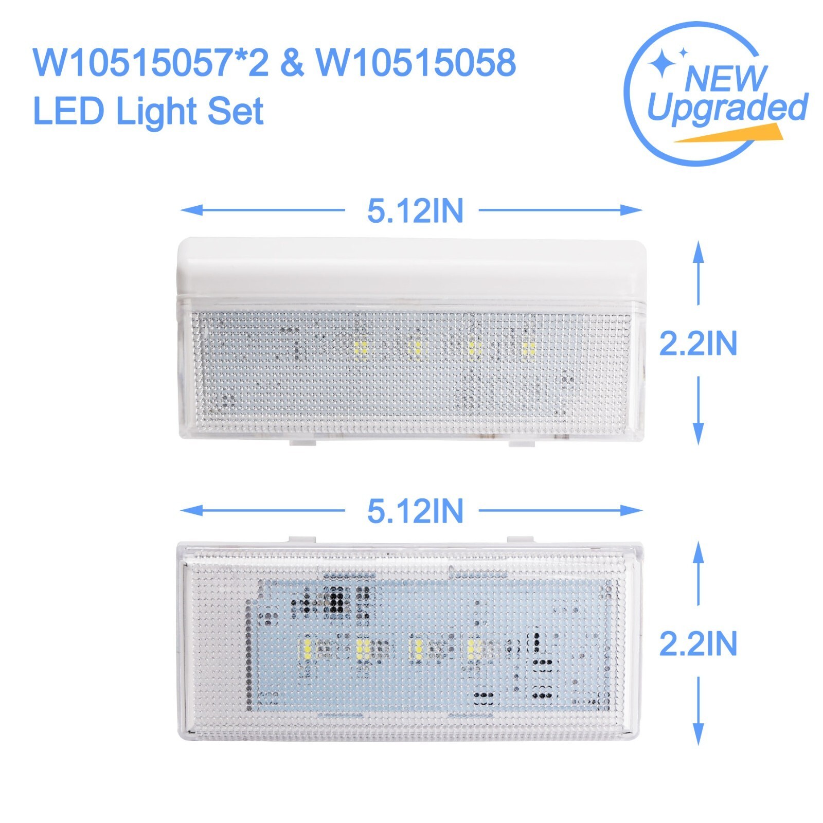 Refrigerator LED Light Set for Whirlpool Kenmore Maytag W10515058 & W10515057 gallery