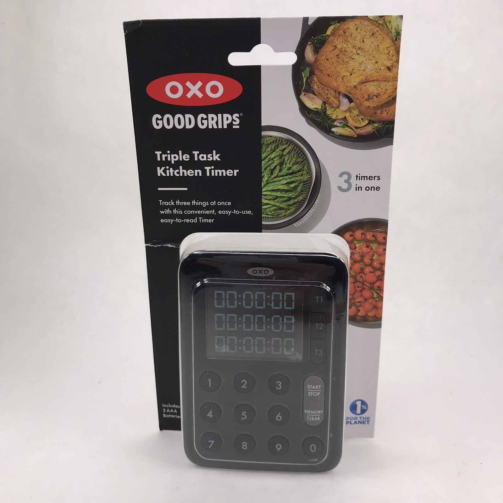 OXO Good Grips Digital Triple Kitchen Timer Black gallery