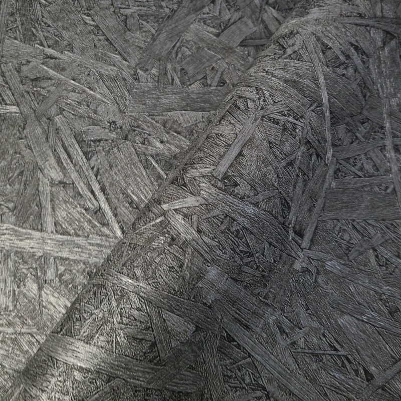 Faux Oriented Strand Board charcoal Black textured modern 3d Wallpaper gallery