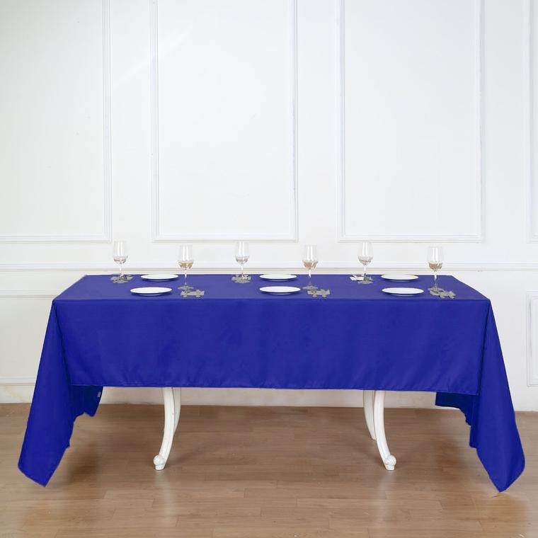 ROYAL BLUE 60x126 RECTANGLE POLYESTER TABLECLOTH Wedding Catering Kitchen Dinner gallery