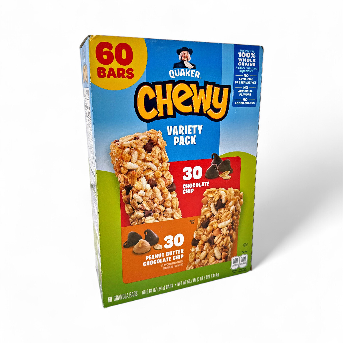 Quaker Chewy Granola Bars Chocolate Chip + Peanut Butter Chocolate Chip 60 Count gallery
