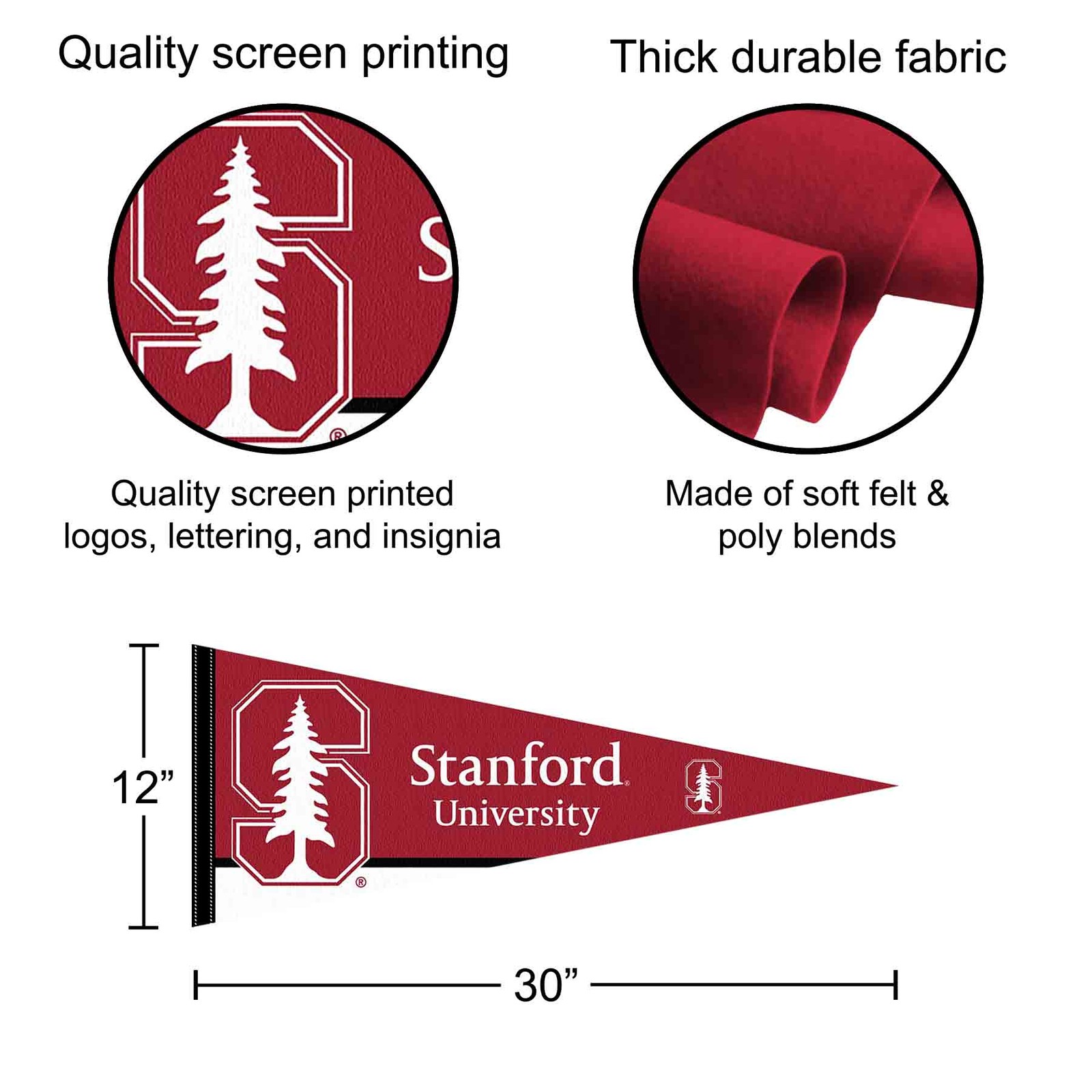 Stanford 12x30 Felt Pennant gallery