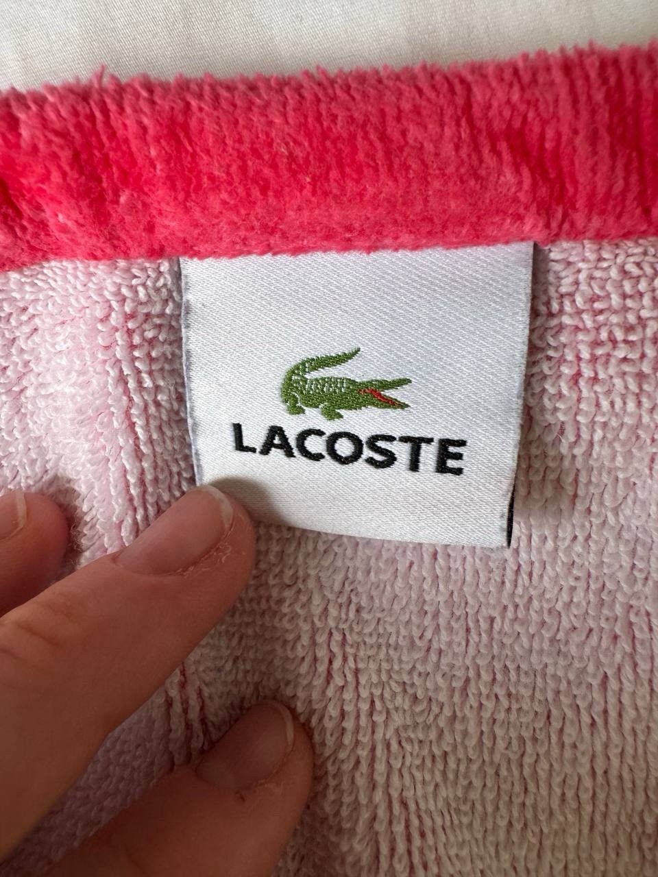 Lacoste Multi Color Beach Towel 7Crocodile Stripe Logo 34"x 68" gallery